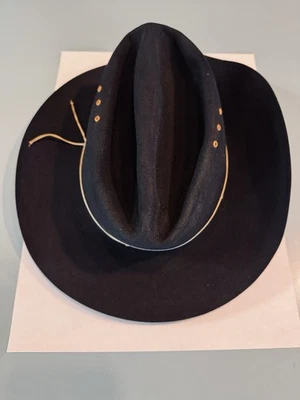 Vintage John B. Stetson Company Black Round/Oval Western Hat Size 7, Myres Sd Co - Image 1 of 4