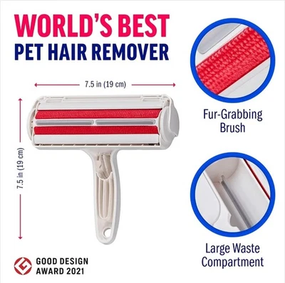 CHOMCHOM ROLLER Chomchom Pet Hair Remover Tool, Great For Clothes, Furniture, Carpets...
