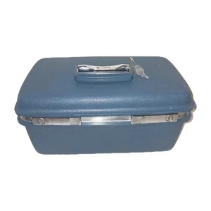 De Colección Azul JCPenney Aspen por Samsonite Silhouette Tren Equipaje Cosméticos Estuche Llave - Imagen 1 de 14