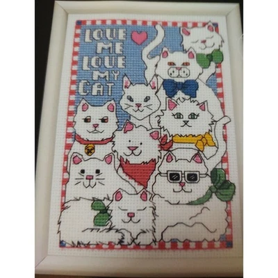 Dimensions Love Me Love My Cat Counted Cross Pattern ONLY - Image 1 of 3