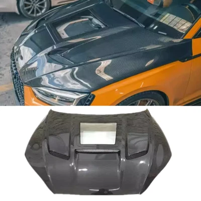 Cubierta de la tapa del capó del motor del capó delantero de carbono real para Audi A5 S5 RS5 2020-2025 2023 Foto 1 de 4