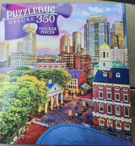 PUZZLEBUG DELUXE 350 THICKER PIECES "BOSTON HISTORIC SKYLINE, MASSACHUSETTS" NEW - Picture 1 of 18