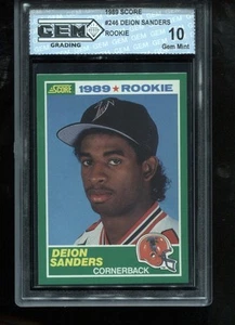 Tarjeta de radiocontrol Deion Sanders Rookie 1989 Score #246 NFL Dallas Cowboys gema como nueva 10 - Imagen 1 de 2