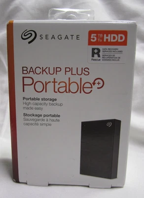 Seagate Backup Plus Portable+ 5TB Portable HDD Storage STHP5000400 - Image 1 of 4