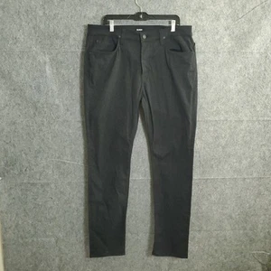Pantalones de mezclilla ajustados holgados Hudson Sartor para hombre 36x33 negros botones mosca algodón liso - Imagen 1 de 22