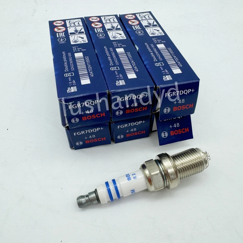 6 piezas bujías FGR7DQP para Bosch BMW X5 E34 530i E39 540i E60 0258017098 Foto 1 de 4