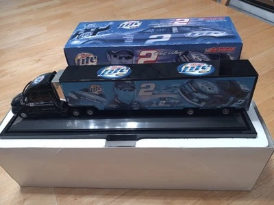 Action Racing #2 Rusty Wallace Miller Lite 2003 NASCAR  1:64 Scale Souvenir Rig - Image 1 of 4