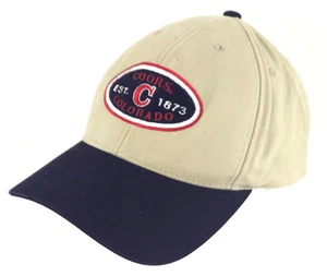 Coors Beer Hat Vintage Beige/Black Est. 1873 Colorado Adjustable Strapback Cap - Picture 1 of 10