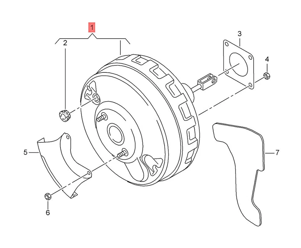 Genuine VW Amarok 2HA 2HB S1B S6B Brake Servo With Dual Diaphragm 2H0612105A - Imagem 1 de 1