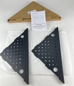 2 Stück 10 Zoll 304 Edelstahl Eck Duschablagen für geflieste Wand Schwarz - Bild 1 von 7