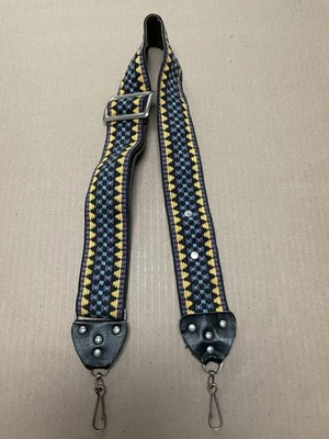 Vintage Multi-Color Hippie Camera Strap – 2" Wide Woven Neck Strap – Preowned - Image 1 of 4