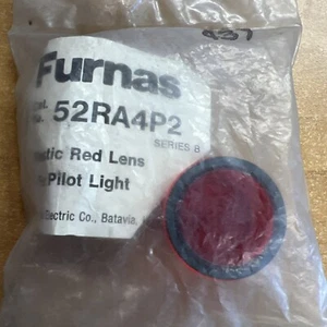 Furnas 52RA4P2 - Plastic Red Lens for Pilot Light - **LOT OF 4** **New In Bag** - Bild 1 von 3