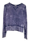 Womens Small GAP Designed Crafted Military Blue Cotton Comet Wash Sweatshirt