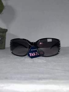 Foster Grant Women's Black Embellished Frames Large Fashion Sunglasses Sensat - Picture 1 of 5