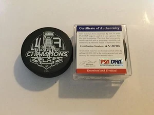 Jeff Carter Signed 2014 LA Kings Stanley Cup Champs Hockey Puck PSA/DNA COA a - Picture 1 of 2