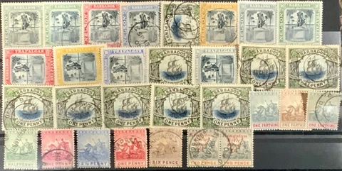 Barbados #SG135//SG168 Mint/Used CV£177.40 1902-1910 KEVII Collection on Pages Cover