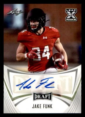 2021 Leaf Draft AUTO #BAJF2 Jake Funk (ref 225429) - Image 1 of 2