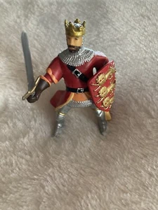 Figuras de fantasía medieval Papo Schleich 2000 Red King Richard espada y escudo - Imagen 1 de 24