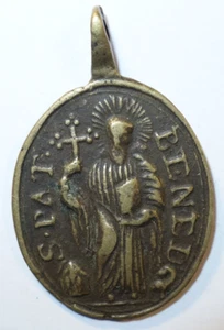 Médaille religieuse, S Pat Bened, 17/18° siècle !! - Picture 1 of 2