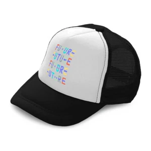 Kids Trucker Hat Future Polyester Boys Caps & Girls Caps Adjustable - Picture 1 of 7