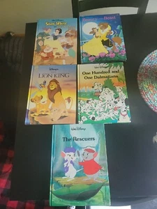 Lot of 5 Vintage WALT DISNEY Large Hardback Books - Beauty, Lion, Snow, 101 & TR - Picture 1 of 8