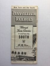 Pennsylvania railroad timetable