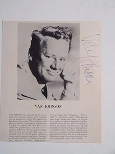 VAN JOHNSON Autographed Vintage Magazine Page COA - Bild 1 von 3