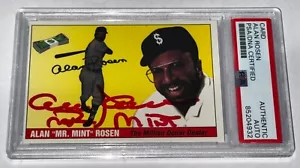 Alan Rosen "Mr. Mint" inscription BB Card Legend Signed Auto Rookie Card PSA RC - Picture 1 of 3