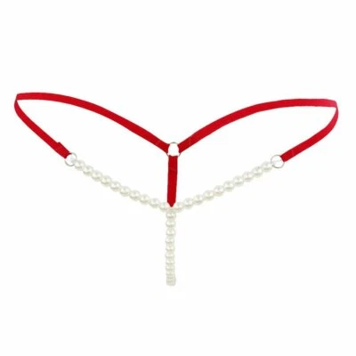 Sexy Women Crotchles Pearl Thong G-string Panties Lingerie Underwear T-back USA - Image 1 of 4