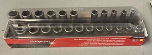 Herramientas Snap-on 224SFFSMFHV 3/8" métrico 24 piezas enchufe poco profundo/profundo *Falta 1* - Imagen 1 de 9