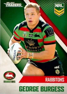 2017 SOUTH SYDNEY RABBITOHS NRL Card GEORGE BURGESS Traders - Picture 1 of 2