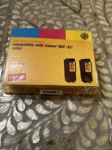 NEW 2 Inkjet Cartridge BCI-21 CANON 480149 Color EXPIRED - Picture 1 of 3
