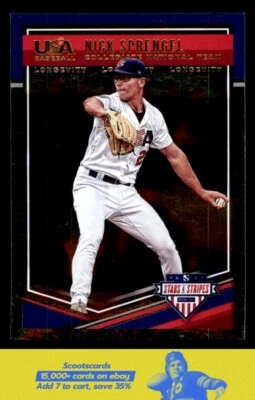 2018 Panini Stars & Stripes Nick Sprengel  Longevity Base  #17 USA - Image 1 of 2