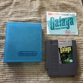Galaga: Demons of Death con custodia Nintendo blu manuale (Nintendo NES, 1988)
