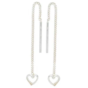 Orecchini A Pendente A Cuore In Argento 925 Gioielli Per Donne Rutenio - Foto 1 di 1