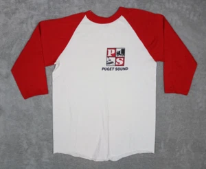 Men's Vintage 70s Puget Sound Washington Baseball Tee Made in USA T-shirt Medium - Picture 1 of 3