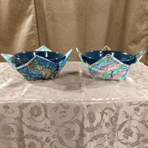 Pair of Quilted Bowl Holders-Grateful Dead-Cotton Handmade-Free Shipping - Picture 1 of 5