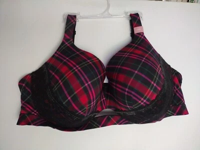 Lane Bryant Cacique 52DD CHECK MULTICOLOR Lightly Lined Full Coverage UW Bra NEW - Image 1 of 4