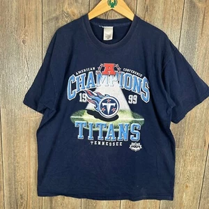 NFL Tennessee Titans Vintage 1999 AFC Champions Super Bowl XLIV T-Shirt Size XL - Picture 1 of 6