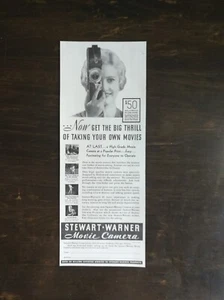 Vintage 1932 Stewart Warner Movie Camera Original Ad 424 - Picture 1 of 1