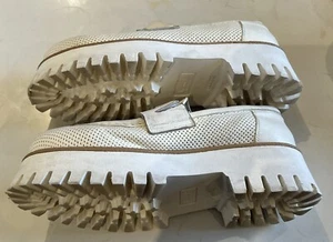 ROCCO P Women Leather Shoes Loafers Chunky  Heel  Modern ITALY  Sz 37 - Picture 1 of 9