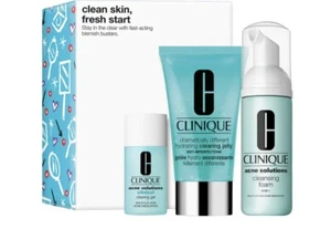 NEW CLINIQUE Clean Skin, Fresh Start Acne Solutions Kit (Value $45) new in box - Picture 1 of 1