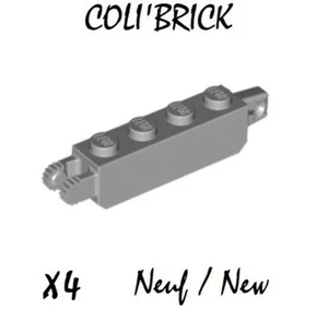 Lego 30387 - 4x Charnière / Hinge brick 1x4 - Gris Light Bluish Gray - NEUF - Bild 1 von 1