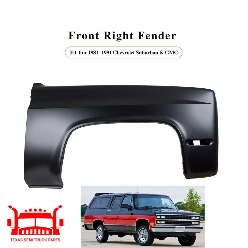 Front Right Side Fender For 1981-1991 GMC Jimmy & V1500 Suburban K2500 C1500 New - Image 1 of 4
