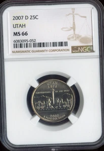 2007-D Utah Quarter NGC MS66 Business Quality - Picture 1 of 2