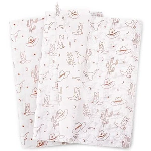 60 Sheets Western Cowboy Cowgirl Tissue Paper Bulk14 x 20 inchBrown Cow Boy H... - Picture 1 of 6