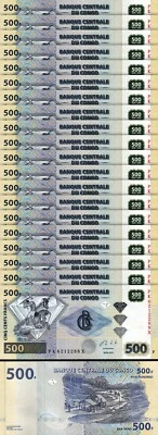 Congo 500 Francs 2013, UNC, 20 Pcs LOT, Consecutive, P-96d - Image 1 of 4