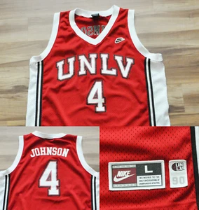 Larry Johnson UNLV Runnin' Rebels Nike Jersey Swingman Red NCAA Sewn Men L - Picture 1 of 16