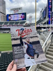 Minnesota Twins Joe Mauer Baseball Hall of Fame Target Field 7/24 Scorebook Mag - Picture 1 of 5