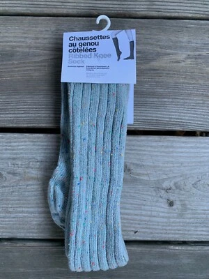 Vtg. American Apparel Ribbed Knee Socks Confetti Pattern USA Made - Image 1 of 4